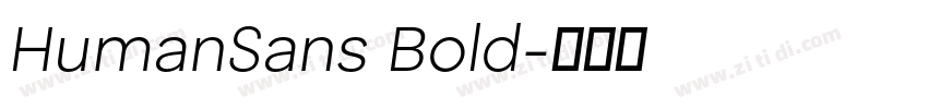 HumanSans Bold字体转换